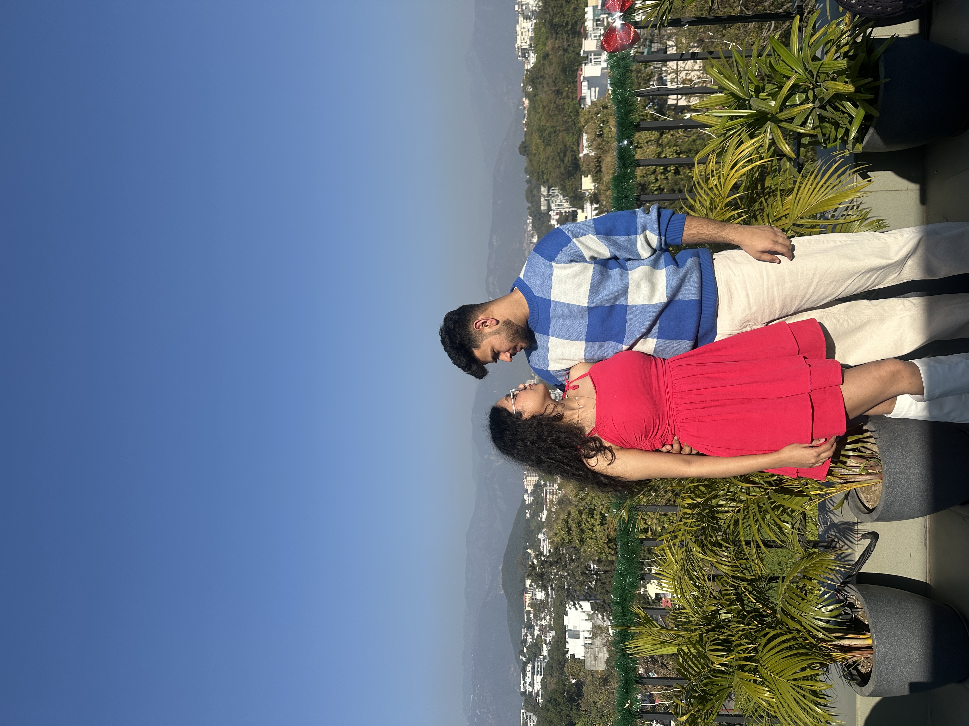 Romantic couple silhouette